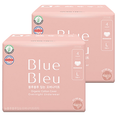 Blue Bleu 棉質包覆褲型衛生棉, L(95~105cm), 4片, 2包