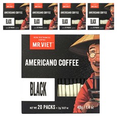 MR.VIET 即溶越南黑咖啡隨身包, 2g, 20條, 5盒