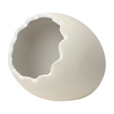 MARUKAN MK鼠鼠蛋蛋窩 M號 可愛蛋殼造型 陶瓷材質容易清洗, 白色, 1個