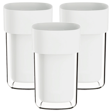 小麥購物 旅行漱口杯 12.2 x 6.5cm 3個, 白色, 1組