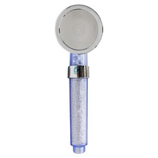 Water More 水摩爾 日本亞硫酸鈣除氯淨水蓮蓬頭, 透明色 + 藍色 + 銀色, 1個
