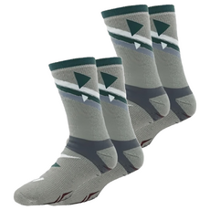 WOAWOA 四向止滑 極致速乾運動羊毛登山襪, 灰綠色, 2雙