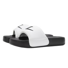 LECAF [Lecaf] 男士長底拖鞋 LE4S016, 270, 白色 + 黑色(LE4S016WBK)