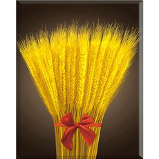 HEYEO DIY鑽石畫 帆布款 40 x 50 cm, 1套, 26. 招財的麥穗 KS-502