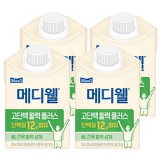 Mediwell 高蛋白活力Plus營養餐, 4個, 200ml