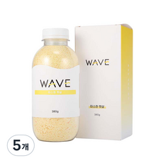 웨이브코리아 펄입욕제 옐로우 웜 화이트 플라워향, 380g, 5개