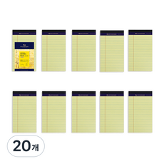 스탠다드 리갈패드 미니, YELLOW, 50매, 20개