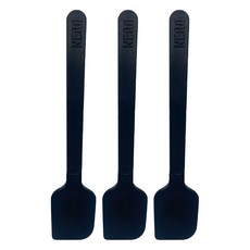 日本 echo 0406-274 迷你矽橡膠刮匙, 1入, 黑色