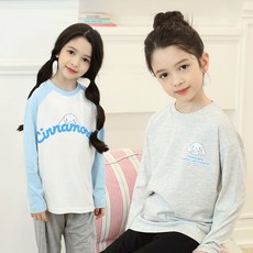 PremierFam 女童款 三麗鷗大耳狗喜拿 Loading 長袖T恤 2件組