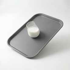 LIVING MATE 防滑長方形託盤, 灰色, 1個
