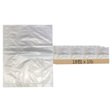 PP塑膠袋 1lb, 30 x 20cm(8 x 12吋) + 厚度0.035mm, 18包, 1包