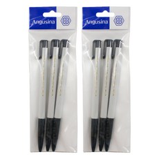 Angusina 安格希娜 200A 中性筆 0.5mm碳化鎢筆珠 3入, 黑色, 2包