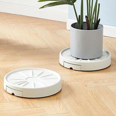 블루스토어 프리미엄 이동식 화분 받침대, 화이트