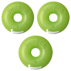 Scotch 甜甜圈造型隱形膠帶台, 蜜瓜, 3個