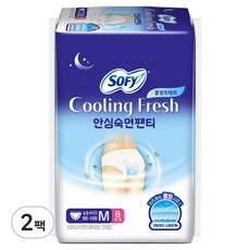 쏘피 쿨링 프레쉬 안심숙면팬티 입는오버나이트, 중형, 8개입, 2세트