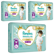 Pampers 幫寶適 原廠公司貨 極上守護 一級幫散熱拉拉褲 10~15kg, L+, 102片