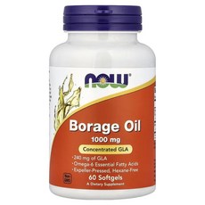 NOW Foods 琉璃苣油膠囊食品, 60顆, 1罐