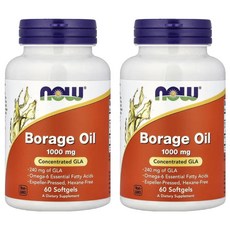 NOW Foods 琉璃苣油膠囊食品, 60顆, 2罐