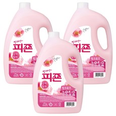 피죤 섬유유연제 핑크로즈 본품, 3.1L, 3개