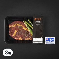 다맛나고 국내산 소고기 시즈닝 등심 스테이크 (냉장), 3개, 220g
