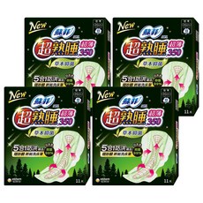 SOFY 蘇菲 超熟睡 草本抑菌超薄衛生棉 護翼型, 35cm, 11片, 4包