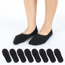 Goldman Socks 女性用高密度完全加固防勾絲防脫落隱形襪 8雙, 黑色, 8套