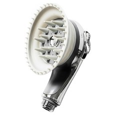 DING DONG PET 舒壓蓮蓬頭 基礎款, 1組, 銀色 + 灰色 + 白色