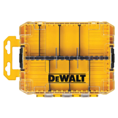 DeWALT 得偉 中型堆疊工具收納盒 空盒附分隔片, 17.5 x 26.5 x 3.5cm, 1個