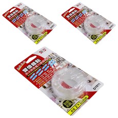 富士 雙倍超黏無痕雙面膠帶, D1011, 3個