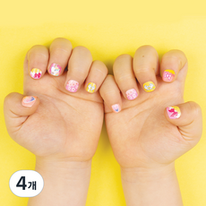 Bong Bong Friends Nail Friends Bong Bong 3~7歲兒童用黏貼式美甲, 快樂獨角獸, 4個