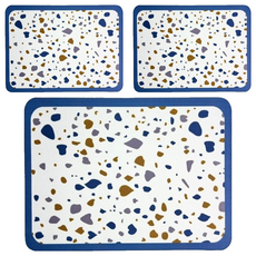 吸水桌墊 30 x 40cm 彩石 - 快速吸水、保持桌面乾爽, 3片