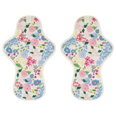 LOHAN 碎花蝶翼布衛生棉, 大型, 1入, 2個