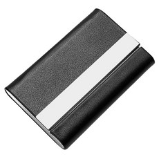 頭層牛皮不鏽鋼商務名片包 可放10-15張名片