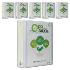 희망사무포인트 G PP 5cm 사다리 바인더 GBW757 3공, 백색, 6개