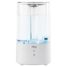 THE mu 簡易清洗 低噪音 情境燈 大容量 迷你 超音波 加濕器 4L, 白色, COCO-RN221H