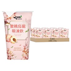 吃果籽 蜜桃烏龍茶吸凍飲, 220g, 18個