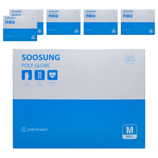수성 폴리글로브M 일회용 장갑, 6개