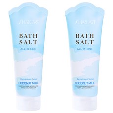SHARCART 多合一浴鹽 頭皮去角質 身體磨砂膏 椰奶香, 200g, 2個