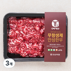 안성한우 무항생제 인증 1++등급(7) 양지 세절 국거리용 (냉장), 300g, 3개