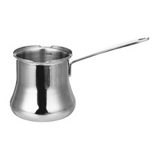 SHIMOYAMA 不鏽鋼深型湯鍋/牛奶鍋 附刻度 500ml, 1個, 不鏽鋼色, 9.7cm