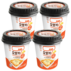 YOPOKKI 辣炒年糕即食杯, 韓國原裝進口, 微波加熱, 濃濃起司味, 120g, 4個