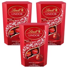 Lindt 瑞士蓮 Lindor夾餡牛奶巧克力, 200g, 3個