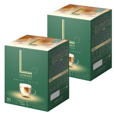 LOOKAS9 低咖啡因拿鐵咖啡隨身包, 14g, 30條, 2盒