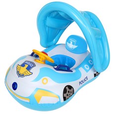 AWAVE 兒童汽車游泳座圈 警車款, 混色, 1個