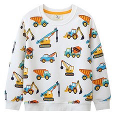 JOYMULTI 兒童重型機械長袖T恤 大學T