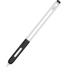 Saekind Apple Pencil 2代 果凍筆帽 半透明矽膠保護殼, 黑色, 1個