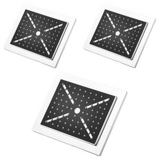 URBAN TERRACE 方型頂噴蓮蓬頭, 3個, 黑色