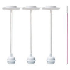 hibee 奶瓶重力球吸管 附吸管清潔刷, 白色, 1組