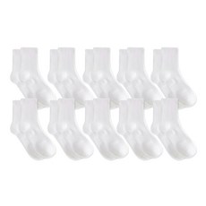 男款運動覆蓋中筒襪, 10個, 白色