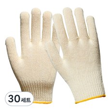 한우 면장갑 2p 세트 40g, 노란색 테두리, 30세트 노란색 테두리, 30세트